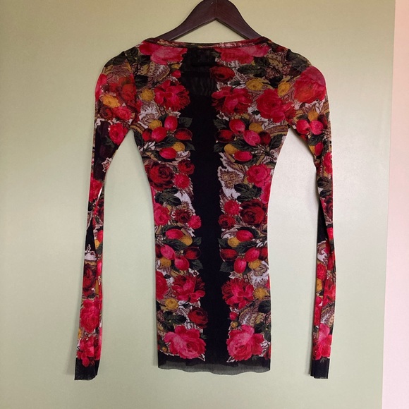 Jean Paul Gaultier Floral Mesh Top - Picture 2 of 6